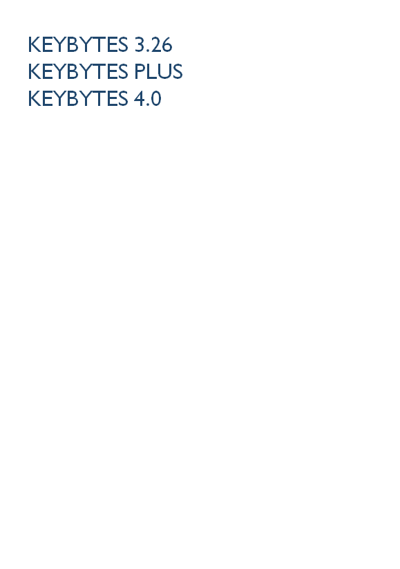 Keybytes 3.26
Keybytes plus
Keybytes 4.0